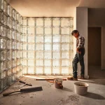 Фото по теме: Как сделать межкомнатные перегородки из стеклоблоков