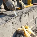 Фото по теме: Армирование первого ряда газобетона стеклопластиковой арматурой